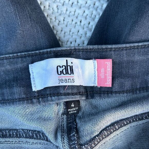 CAbi 4 Gray Slim‎ Skinnier Leg Boyfriend Jeans - Picture 3 of 6